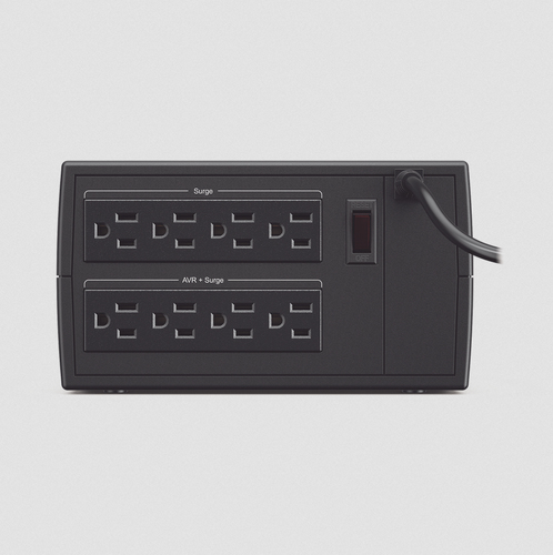 Miniatura 2 de Regulador CyberPower CL1000VR 1 kVA / 500 W, Entrada 82 - 148 V, 8 salidas AC, Negro
