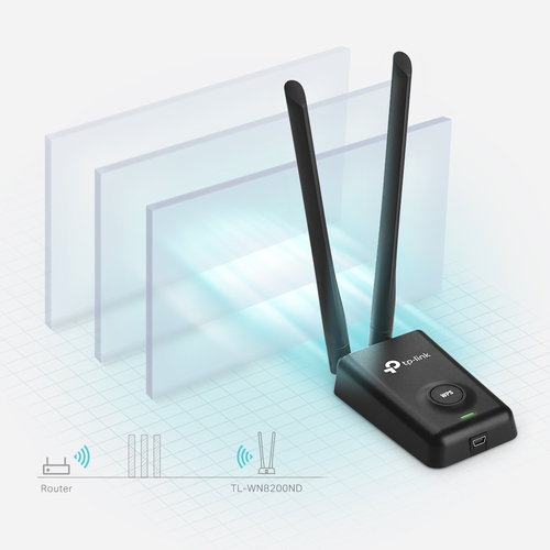 Miniatura 5 de Tarjeta de red inalambrica TP-Link TL-WN8200ND USB, Wi-Fi 4 (802.11n), Negro