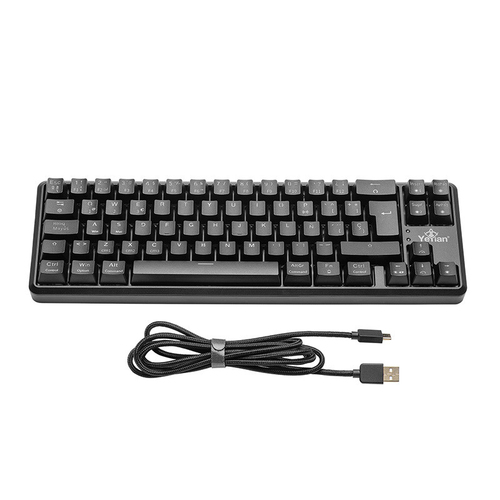Teclado Yeyian YTM-28209R Alámbrico, USB, Interruptor mecánico, LED RGB, Negro