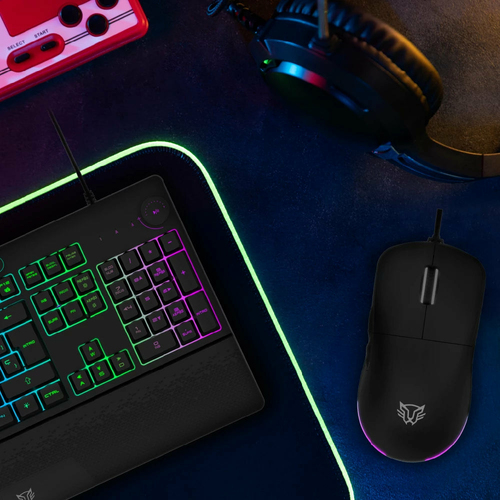 Miniatura 2 de Kit Teclado y Mouse Balam Rush BR-936903 USB, Interruptor de membrana, Retroiluminado, Alámbrico, 12800 DPI, Negro