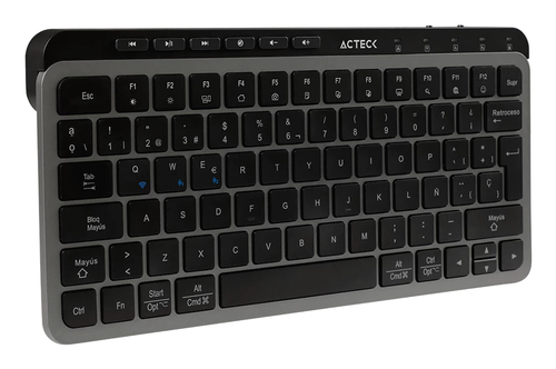 Miniatura 2 de Teclado Acteck Inspire Krea TI750 Español, Inalámbrico, RF inalámbrico + bluetooth, Interruptor de llave de tijera, Negro, Gris