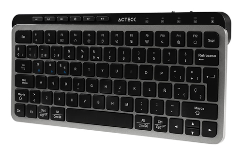 Miniatura 3 de Teclado Acteck Inspire Krea TI750 Español, Inalámbrico, RF inalámbrico + bluetooth, Interruptor de llave de tijera, Negro, Gris