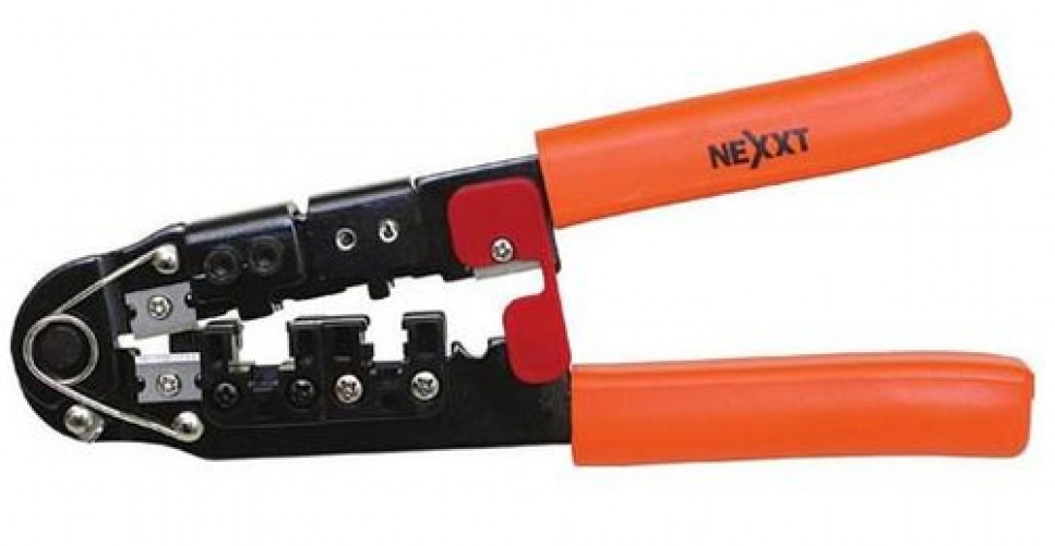 Tenaza NEXXT modelo AW250NXT05 Modular Prensa Terminal(RJ45/8P8C,RJ12/6P6C,RJ11/64C,6P2C)