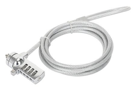 Miniatura 2 de Cable antirrobo Manhattan 440448 Kensington, Cerradura con combinación, 2 m, Acero, Zinc, Plata