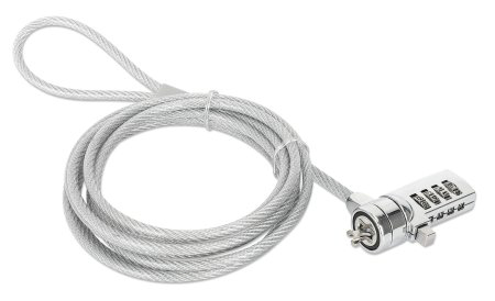 Miniatura 3 de Cable antirrobo Manhattan 440448 Kensington, Cerradura con combinación, 2 m, Acero, Zinc, Plata