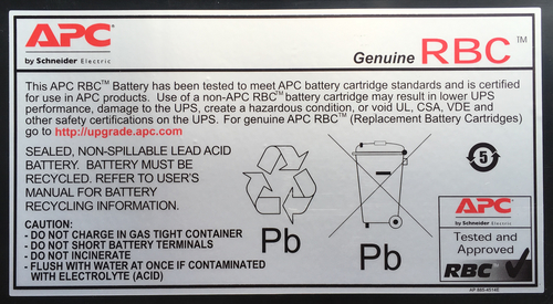 Miniatura 2 de Bateria para UPS APC RBC7 Sealed Lead Acid (VRLA), 24 V, Negro