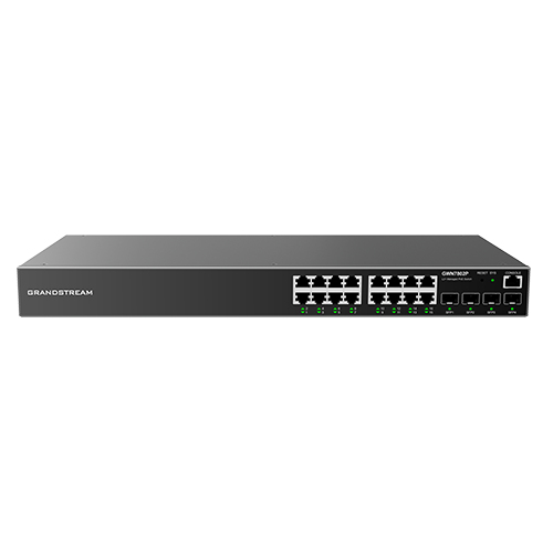 Switch Grandstream Networks GWN7802 Gestionado, L2+, RJ-45 16, Gigabit Ethernet (10/100/1000), Negro
