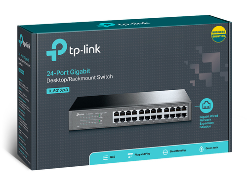 Miniatura 4 de Switch TP-Link TL-SG1024D No administrado, RJ-45 24, Gigabit Ethernet (10/100/1000), Gris