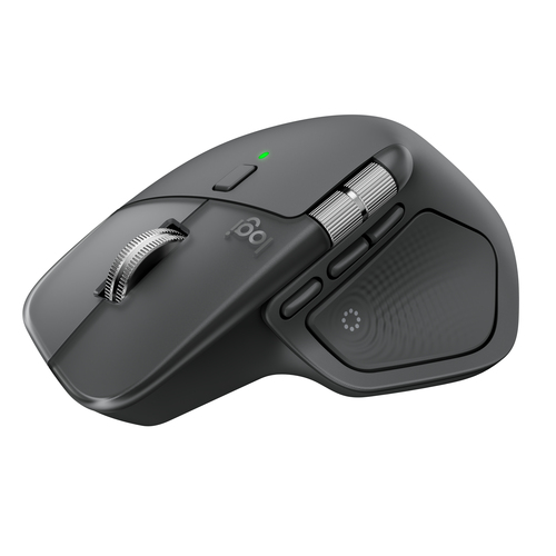 Miniatura 2 de Mouse Logitech MX Master 4 Laser, 8 Botones, 8000 DPI, RF inalámbrico + bluetooth, 10 m, Grafito