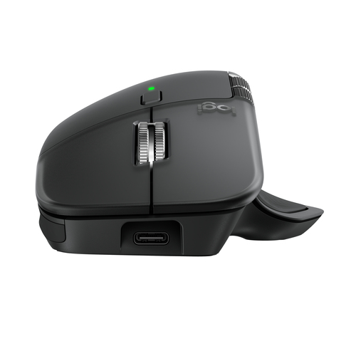 Miniatura 3 de Mouse Logitech MX Master 4 Laser, 8 Botones, 8000 DPI, RF inalámbrico + bluetooth, 10 m, Grafito