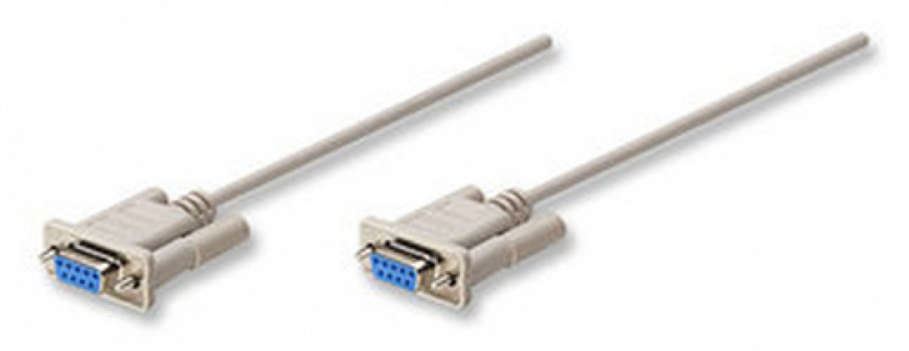 Cable serial Manhattan DB9 1.8m 1.8 m, DB9 a DB9, Hembra- Hembra