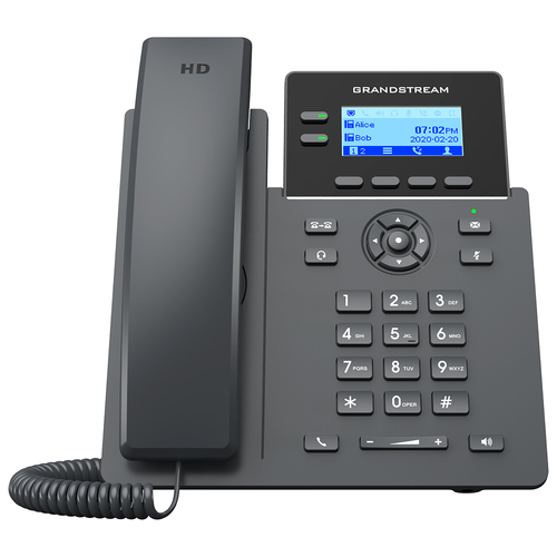 Tela?fono IP de 2 la?neas con 4 cuentas SIP, conferencia de 5 va?as, Fastethernet GIGA, Poe, Si incluye su fuente de alimentacia?n