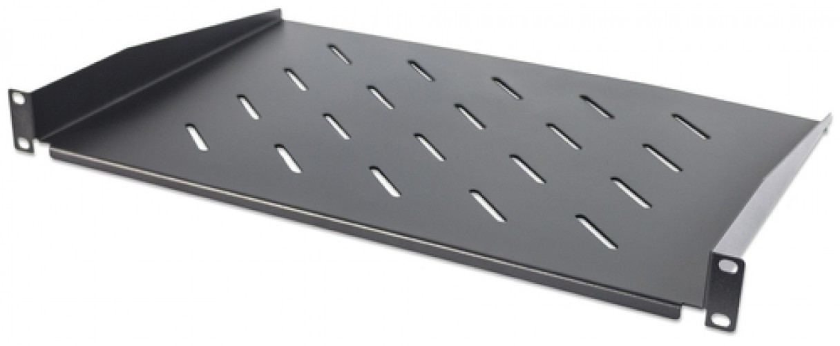 Charola Intellinet Charola Fija Cantilever de 19" Tipo Repisa de estante, Color Negro, Material Acero, Peso Max. 25 kg, Capacidad del rack 1U