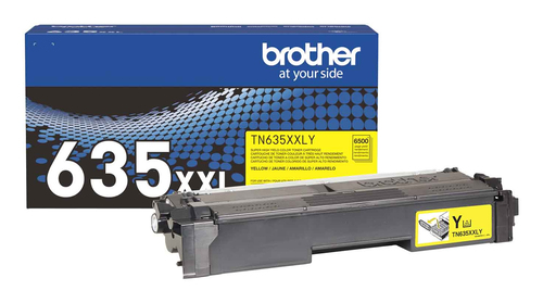 Tóner Brother TN-635XXLY Original, Amarillo, Extra (Súper) alto rendimiento