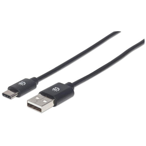 Cable USB Manhattan USB A a USB C, 480 Mbit/s, Negro