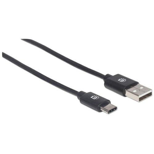 Miniatura 2 de Cable USB Manhattan USB A a USB C, 480 Mbit/s, Negro