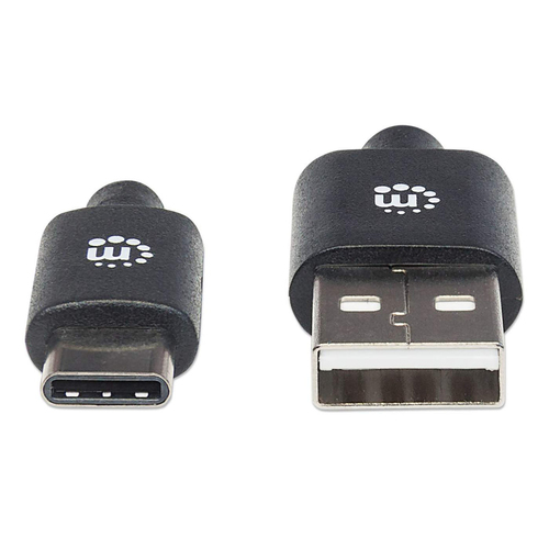 Miniatura 3 de Cable USB Manhattan USB A a USB C, 480 Mbit/s, Negro