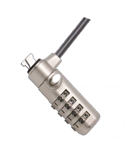 Cable antirrobo Manhattan Candado Laptop Nano combinación 1.8mts gris Kensington, Nano, Cerradura con combinación, 1.8 m, Acero, Zinc, Gris
