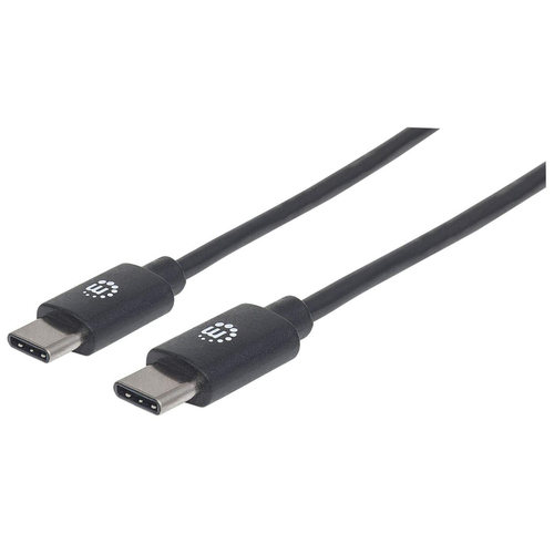 Cable USB Manhattan USB C a USB C, 480 Mbit/s, Negro