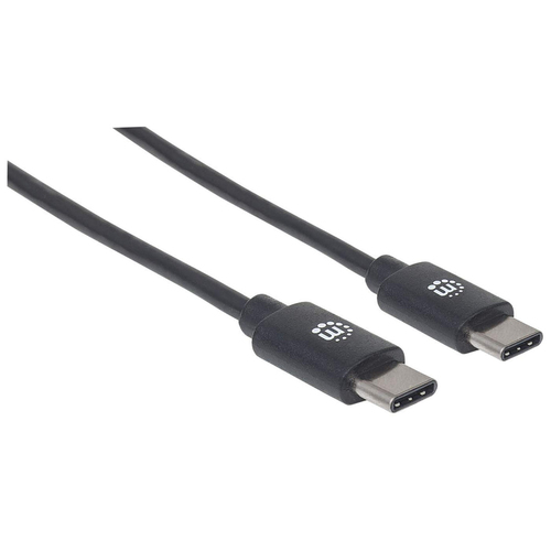 Miniatura 2 de Cable USB Manhattan USB C a USB C, 480 Mbit/s, Negro
