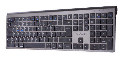 Miniatura 2 de Teclado TechZone TZACTCB01 Inalámbrico, RF inalámbrico + bluetooth, Negro, Plata