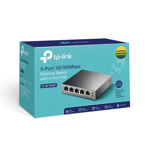 Miniatura 5 de Switch TP-Link TL-SF1008P No administrado, RJ-45 8, Fast Ethernet (10/100), 4 POE, Oliva