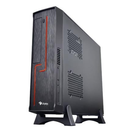 Miniatura 2 de Gabinete Stylos STGAKL1B Factor de forma pequeña (SFF), PSU 550 W, PSU Si, Negro, Rojo