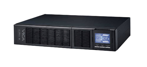 No Break Vica ALPHA 1K 1 kVA / 1000 W, Entrada 145 V, 8 salidas AC, Negro