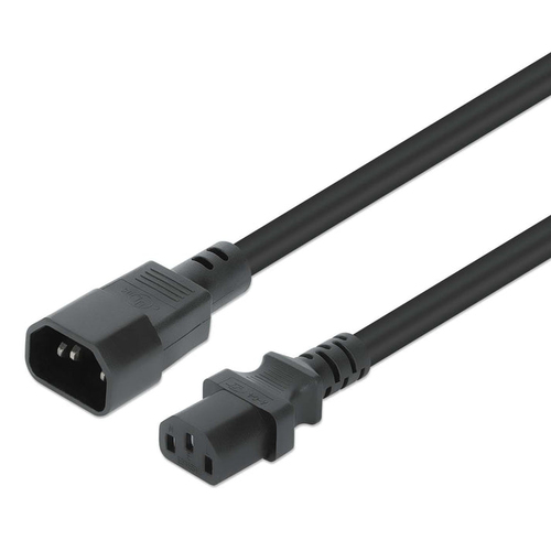 Cables de poder Manhattan Hembra, Macho 250 V, 3 m, Negro
