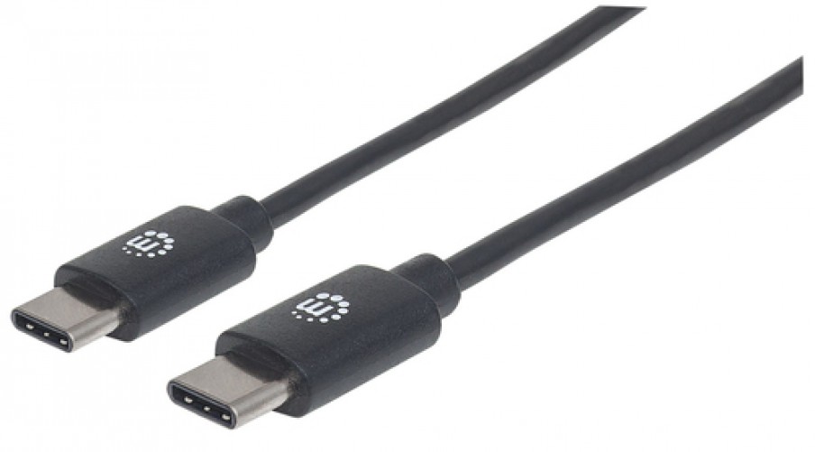 Cable USB Manhattan 354875 USB C a USB C, 480 Mbit/s, Negro