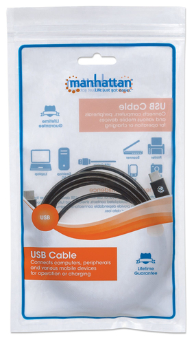 Miniatura 5 de Cable USB Manhattan 354875 USB C a USB C, 480 Mbit/s, Negro