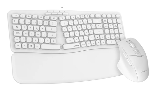 Miniatura 3 de Teclado Inalámbrico Acteck Creator Ultra Confort MK650 Español, Tamaño completo (100%), Teclado numérico, Blanco