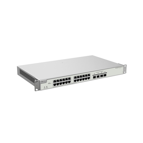 Miniatura 4 de Switch Ruijie Networks RG-NBS5200-24GT4XS-P-V2 Gestionado, L3, RJ-45 24, Gigabit Ethernet (10/100/1000), (PoE +) 24, 24 POE, 1U, Gris