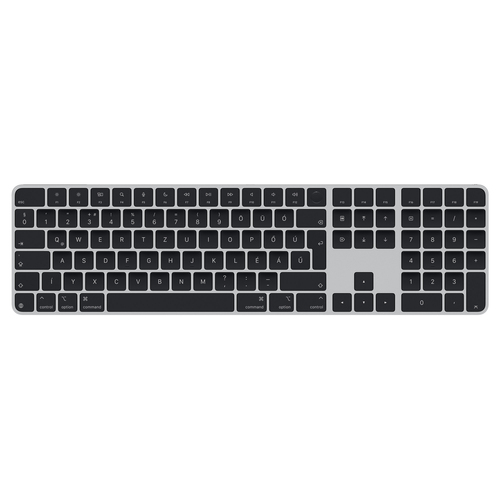 Teclado Apple MXK83MG/A Húngaro, Inalámbrico y alámbrico, USB + Bluetooth, Negro