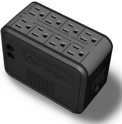 Miniatura 2 de Regulador Vorago AVR-100 1 kVA 8 salidas AC, Negro
