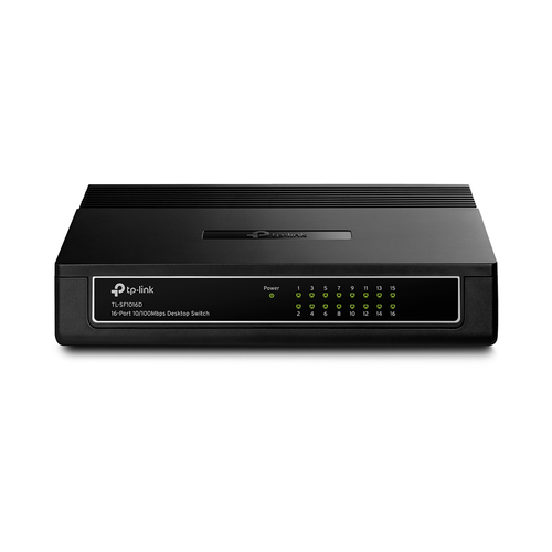 Switch TP-Link TL-SF1016D RJ-45 16, Fast Ethernet (10/100), Negro