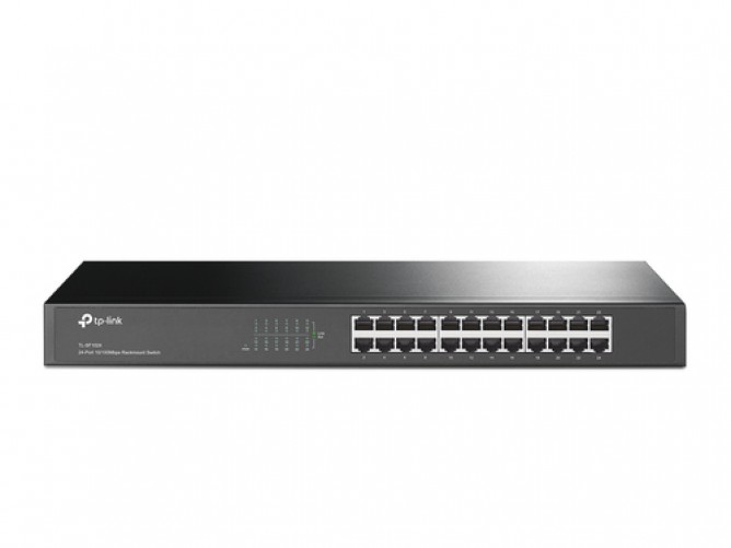 Switch TP-Link TL-SF1024 No administrado, RJ-45 24, Fast Ethernet (10/100), Negro