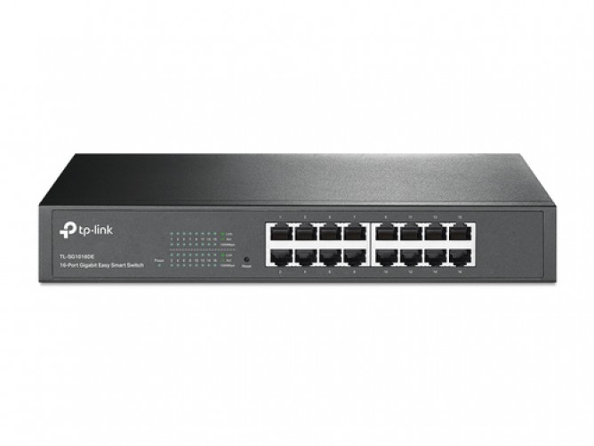 Switch TP-Link TL-SG1016DE Gestionado, L2, RJ-45 16, Gigabit Ethernet (10/100/1000), Negro