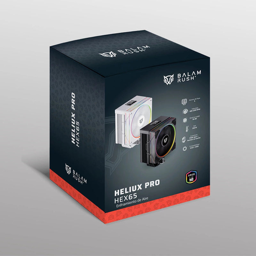 Miniatura 4 de Disipador De Calor Balam Rush HELIUX PRO HEX65 12 cm, 2200 RPM, Blanco
