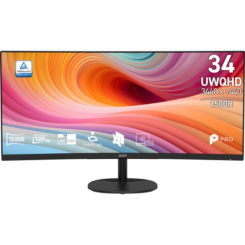 Miniatura 3 de Monitor Curvo MSI PRO MP341CQ E12 LED VA 34", 3440x1440 Ultra Wide Quad HD, FreeSync, 120Hz, HDMI/DP, Bocinas Integradas, Negro