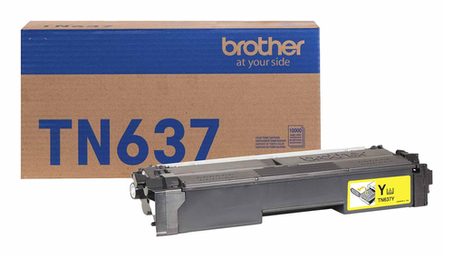 Tóner Brother TN-637Y Original, Amarillo, Rendimiento ultra alto