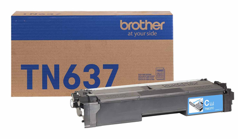 Tóner Brother TN-637C Original, Cian, Rendimiento ultra alto