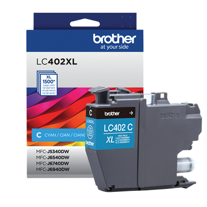 Miniatura 2 de Cartucho de tinta Brother LC402XLC Original, Cian, Alto rendimiento (XL)