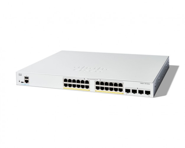 Switch Cisco Catalyst 1300 Gestionado, L2/L3, RJ-45 24, Gigabit Ethernet (10/100/1000), 24 POE, Gris