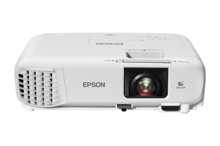 Proyector Epson PowerLite V11HA03020 3-Chip DLP, 3800 lúmenes ANSI, XGA (1024x768), bocinas, Blanco
