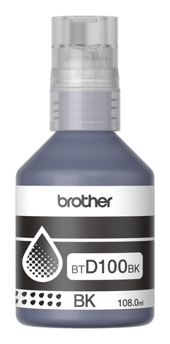 Botella de tinta Brother BTD100BK Negro, Compatibilidad MFC-T930DW, DCP-T830DW, DCP-T730DW, DCP-T530DW, DCP-T430W, DCP-T230