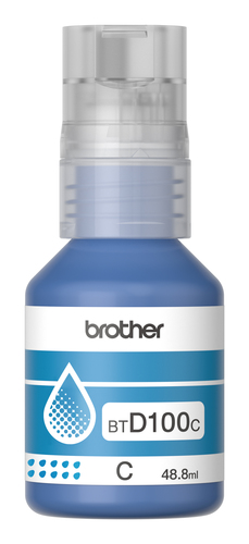 Miniatura 2 de Botella de tinta Brother BTD100C Cian, 48.8 ml, Compatibilidad MFC-T930DW, DCP-T830DW, DCP-T730DW, DCP-T530DW, DCP-T430W, DCP-T230