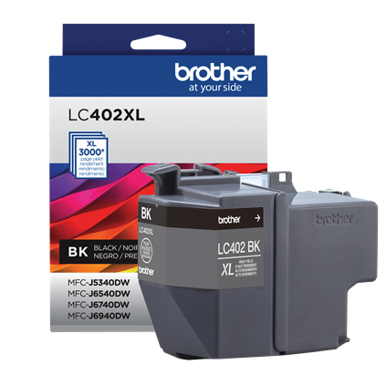 Miniatura 2 de Cartucho de tinta Brother LC402XLBK Original, Negro, Alto rendimiento (XL)