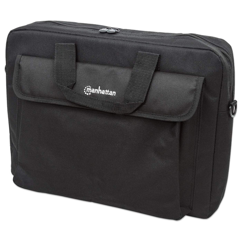 Maletin Manhattan Maletín para Computadora Portátil – London Hasta 15.6", PVC, Poliéster, Tereftalato de polietileno (PET), Negro