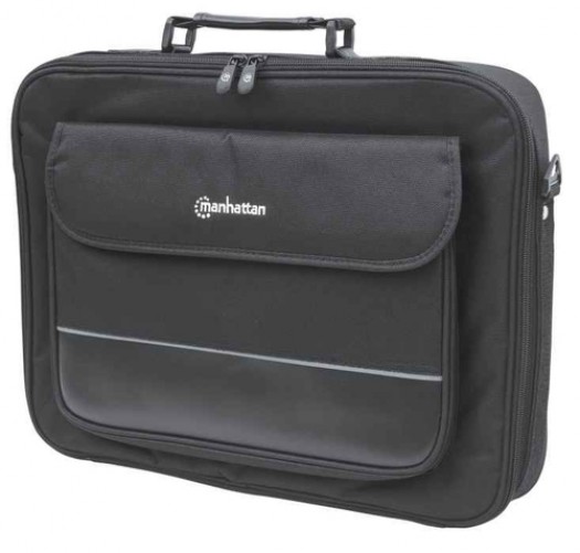Maletin Manhattan Maletín para Computadora Portátil – Empire Hasta 17", PVC, Poliéster, Negro